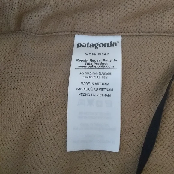 Patagonia Tan Khaki Quandary Nylon Convertible Pants Size 14 - Picture 6 of 10